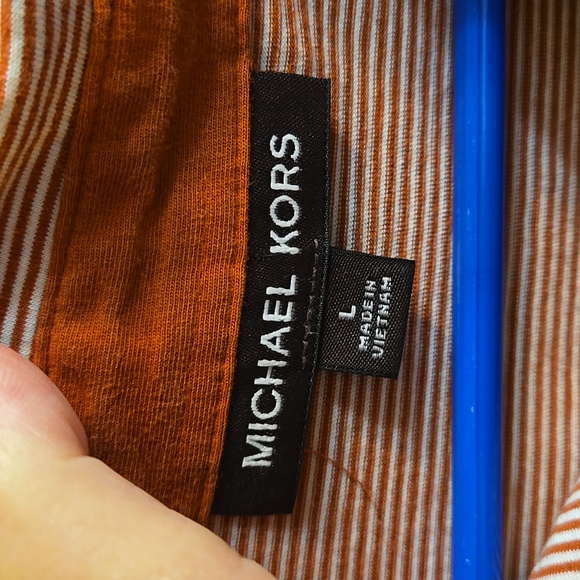 Michael Kors Mens Striped Polo Shirt - Picture 4 of 4